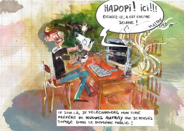 Lire la suite à propos de l’article [ Illus actu ] HADOPI première morsure