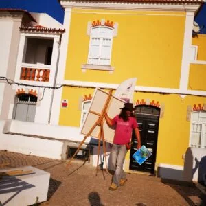 Peinture en extérieur à la Vila Nova de Milfontes